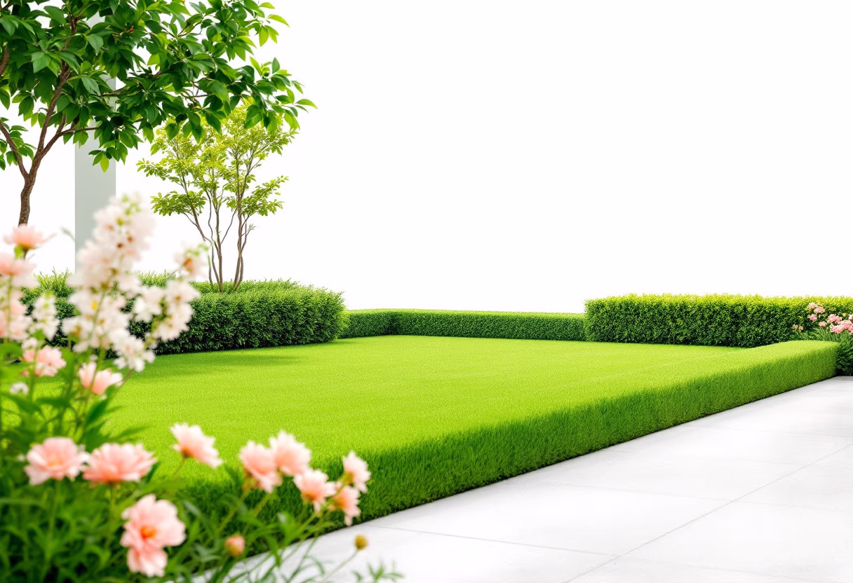 image of a well-maintained lawn for a landscaping service