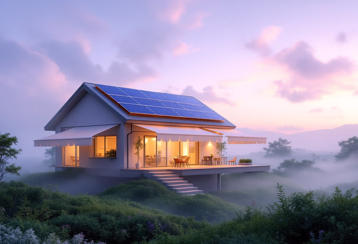 [background image] image of ecofriendly home (for a solar panel installer)