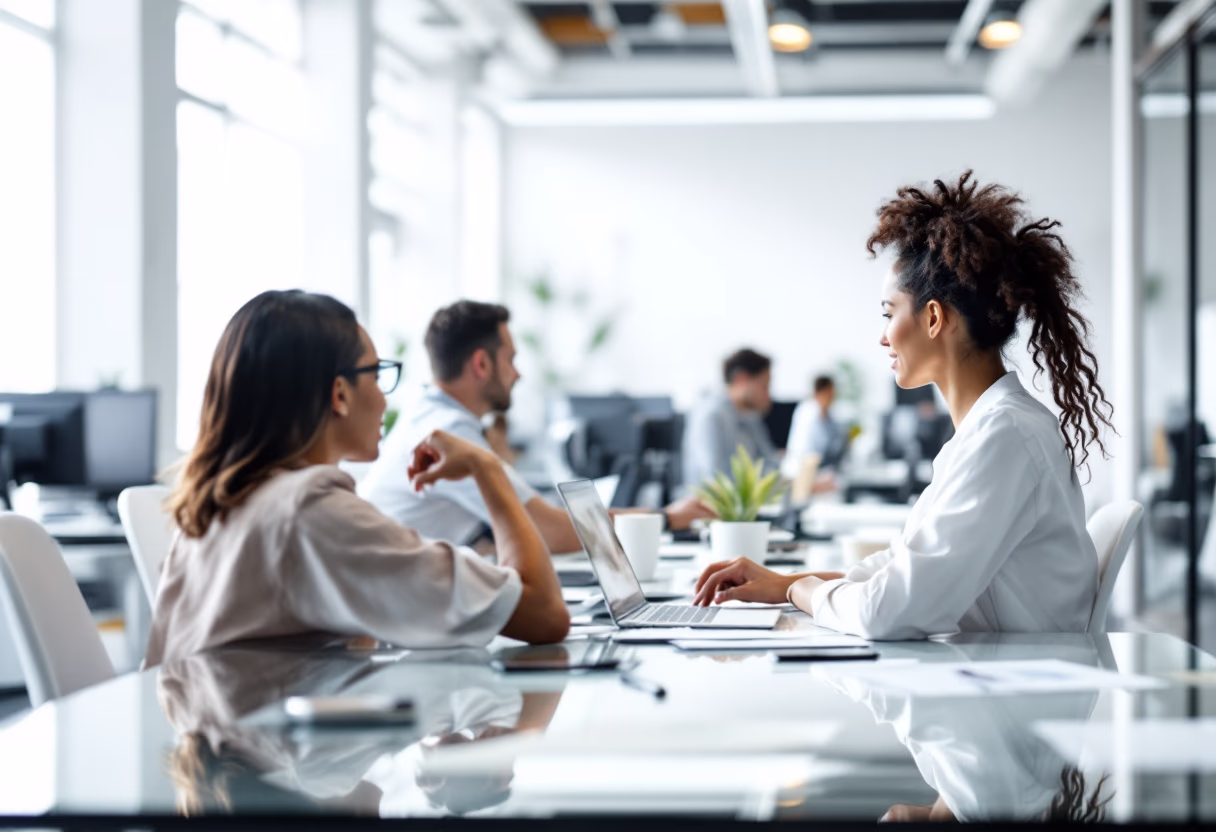 [background image] image of busy office environment (for an hr tech)