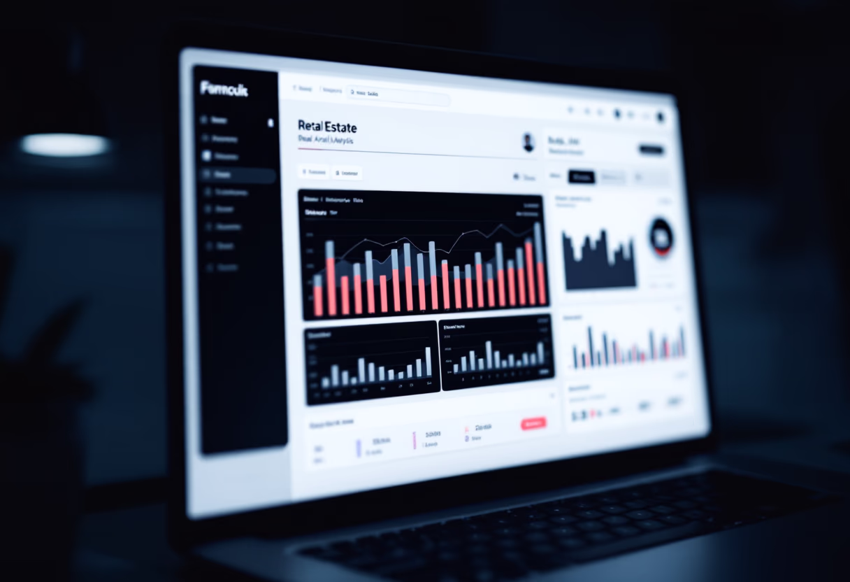 image of data analytics dashboard (for a real estate tech) [interface]