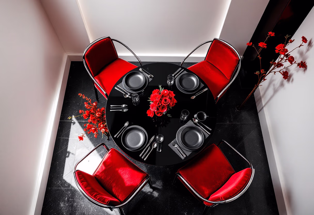 image of private dining room setup for a modern restaurant