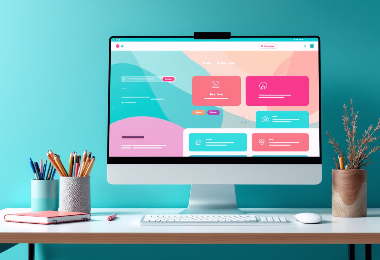 image of a computer showcasing educational software (for edtech)