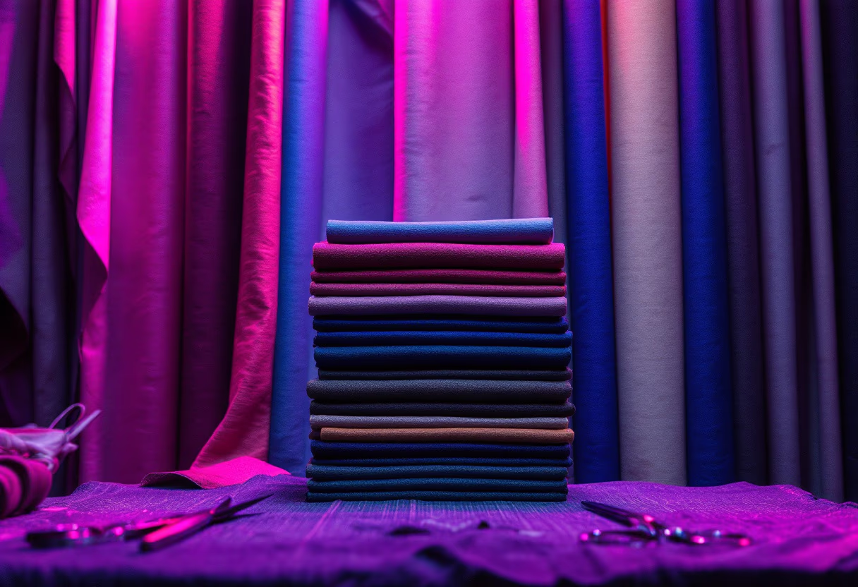 image of different fabric options for a tailors & alteration shop