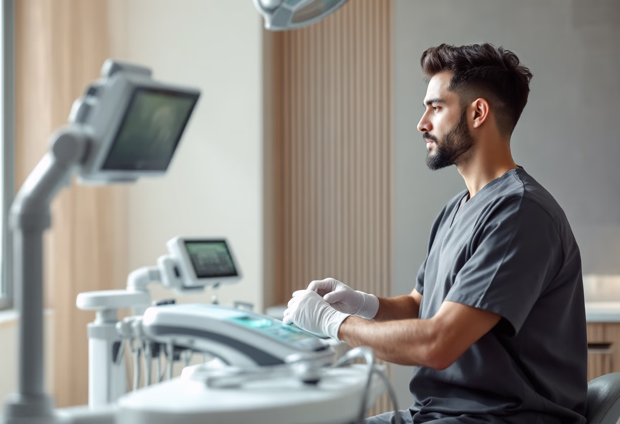 image of dental professional working
