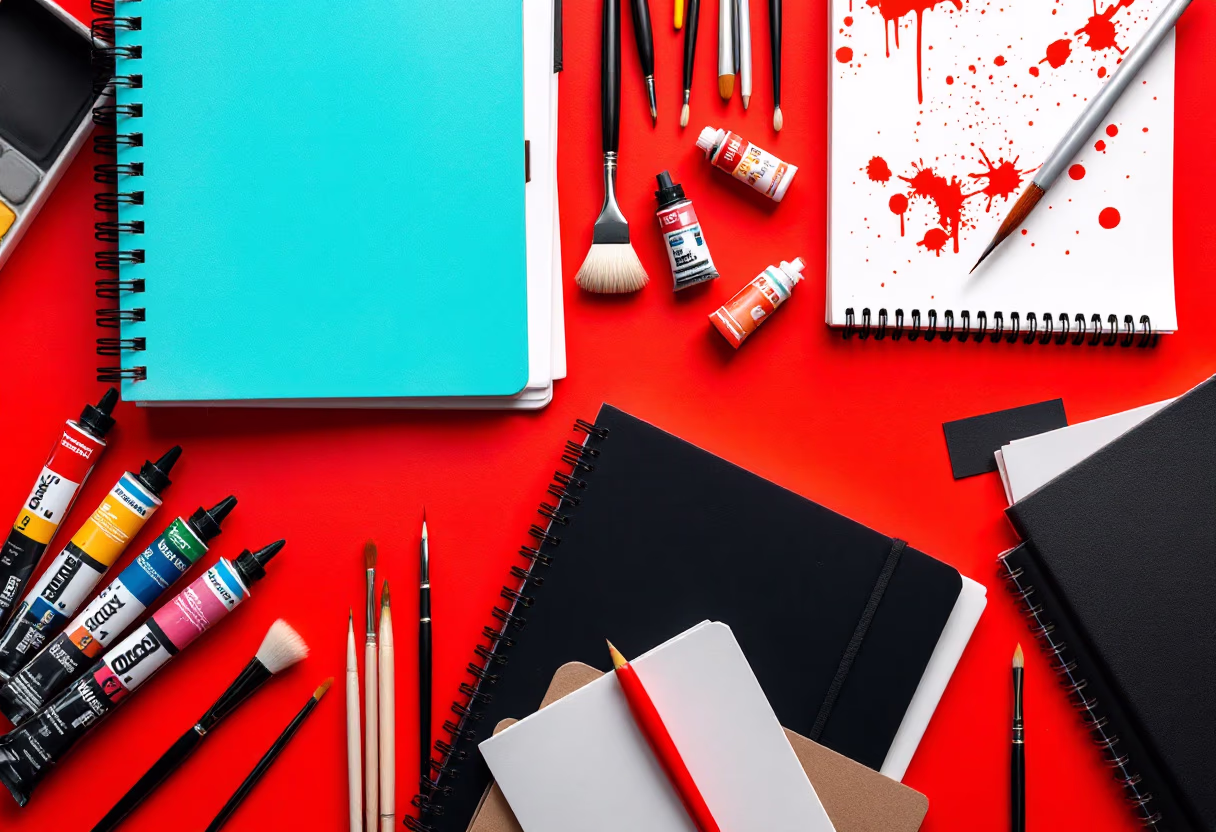 image of art materials