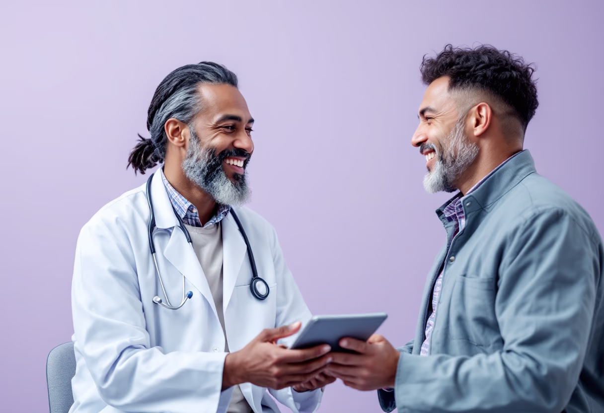 image of a doctor talking to a patient