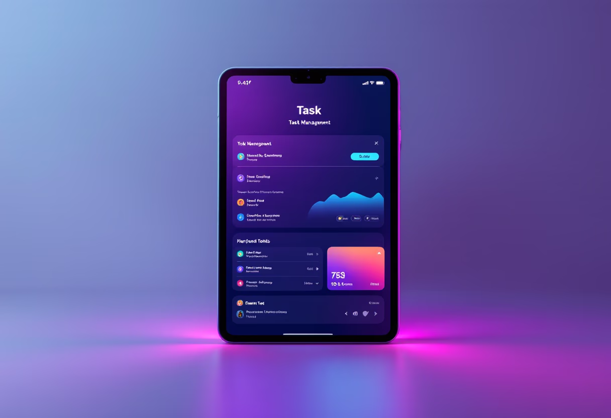 [interface] interface of task management module (for a productivity tools business)