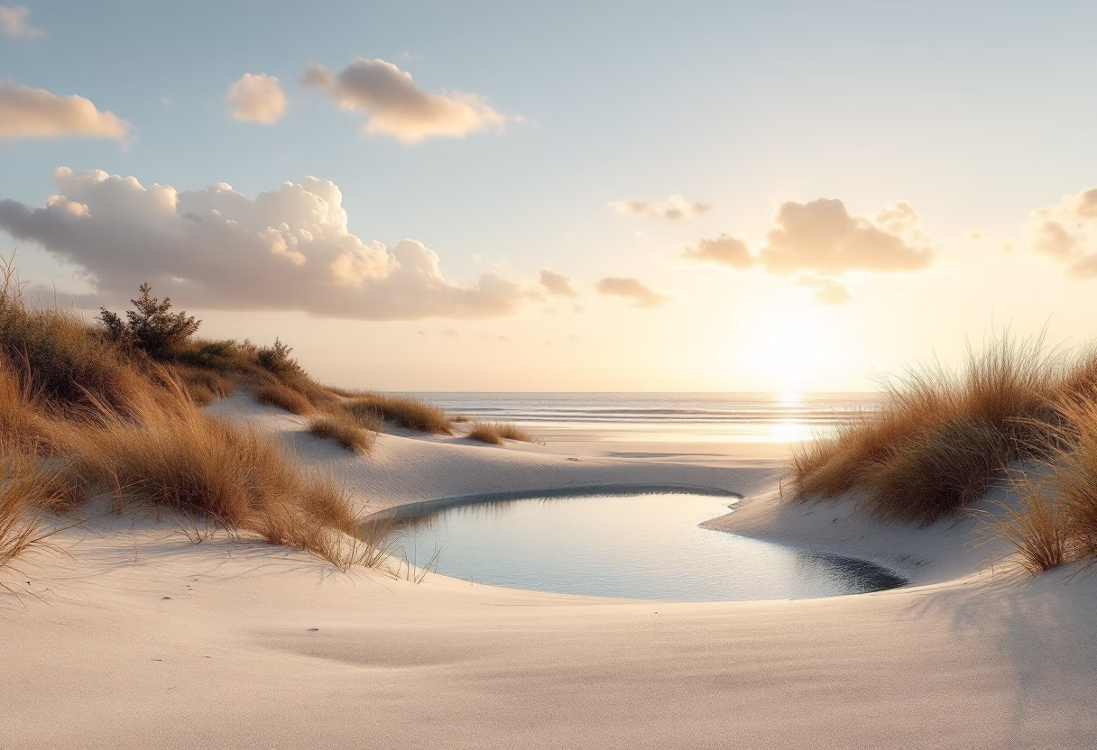 image of a serene beach