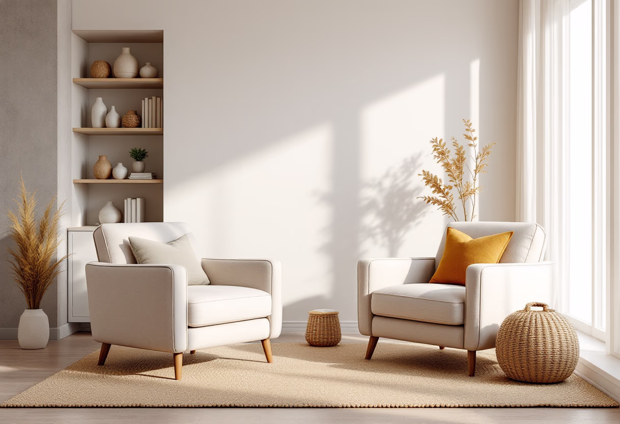 image of a cozy corner in acupuncture clinic