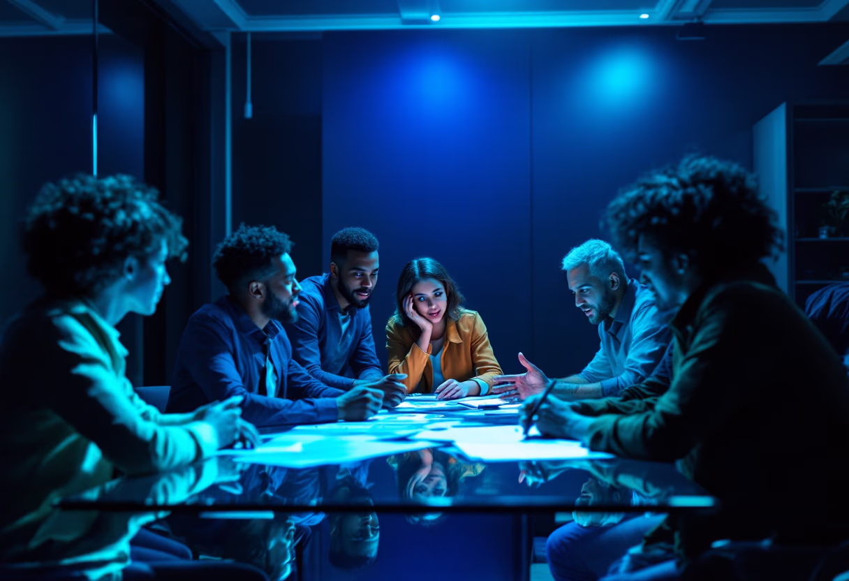 image of an office collaboration scene (for a mobility and transportation)