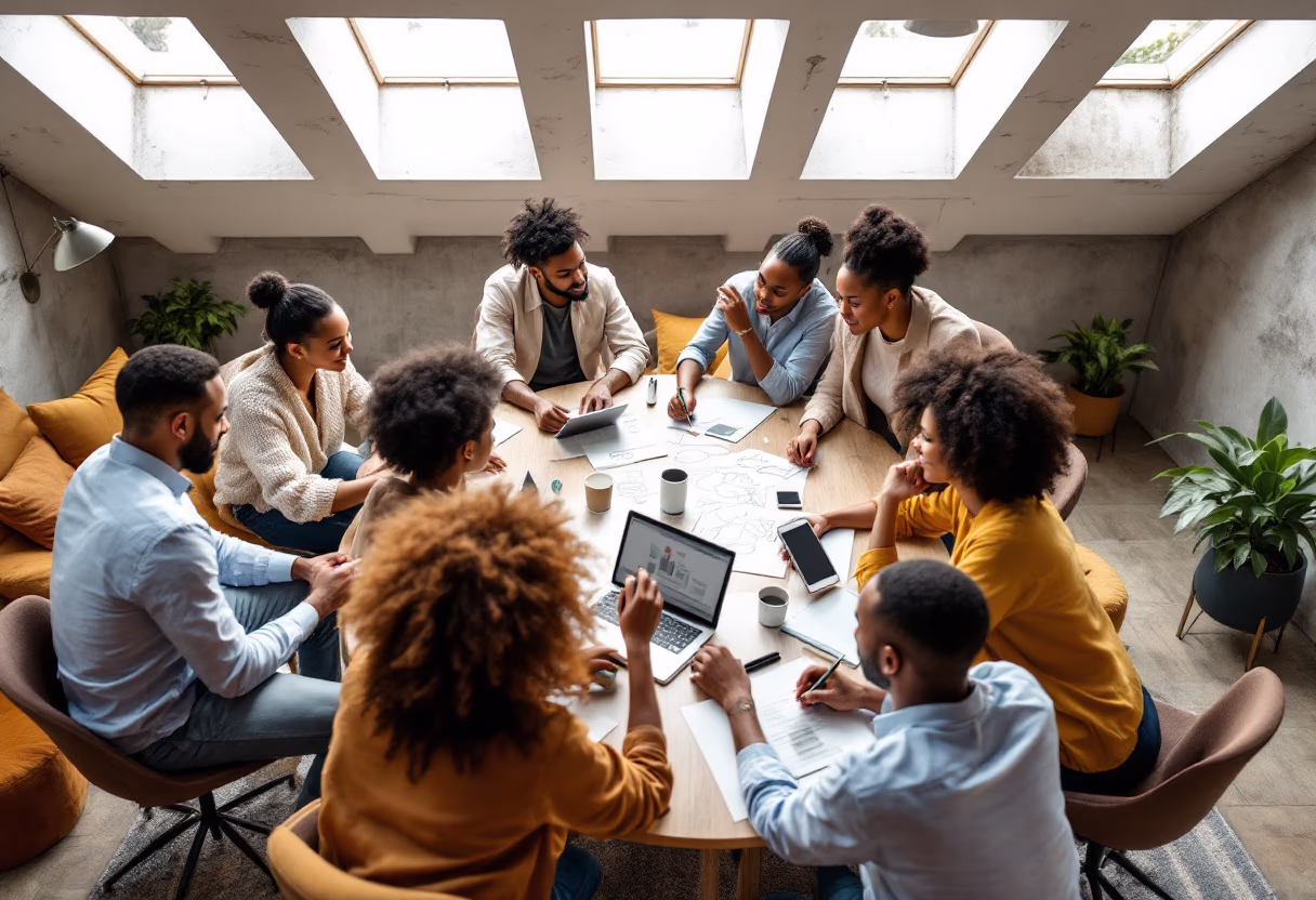 image of diverse group collaboration (for a hr tech)