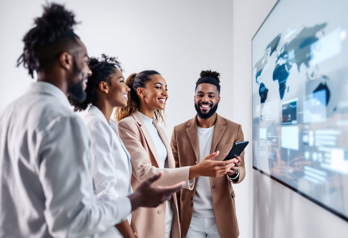 image of team discussion (for a hr tech)