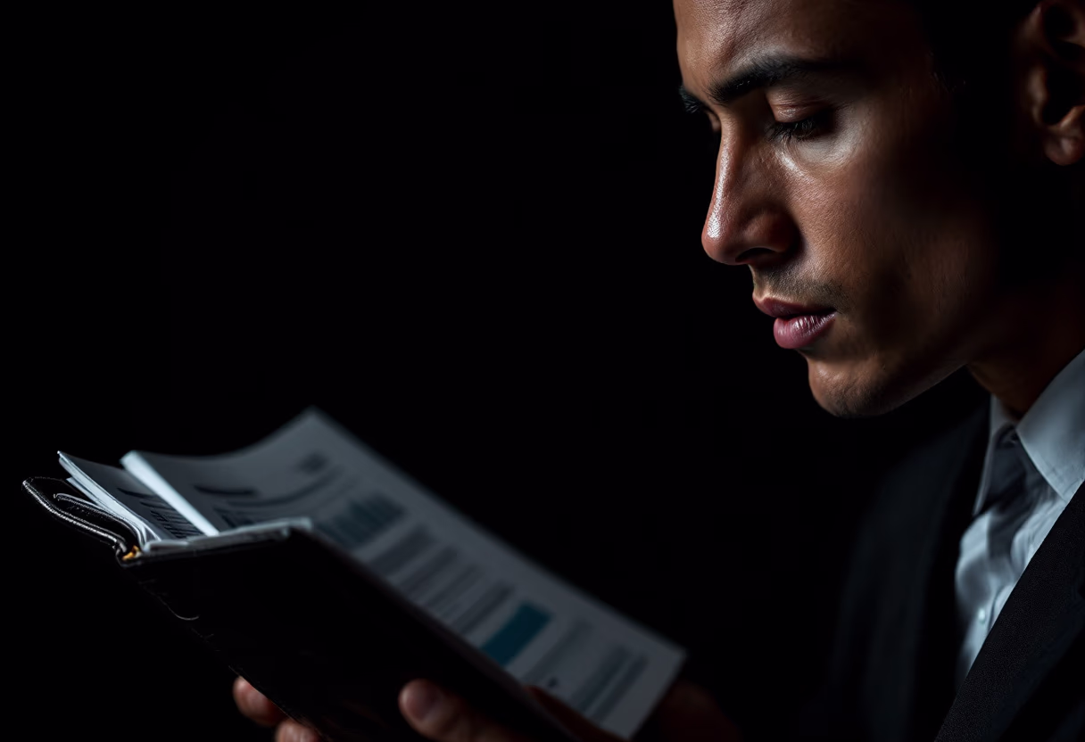 image of financial reports being reviewed