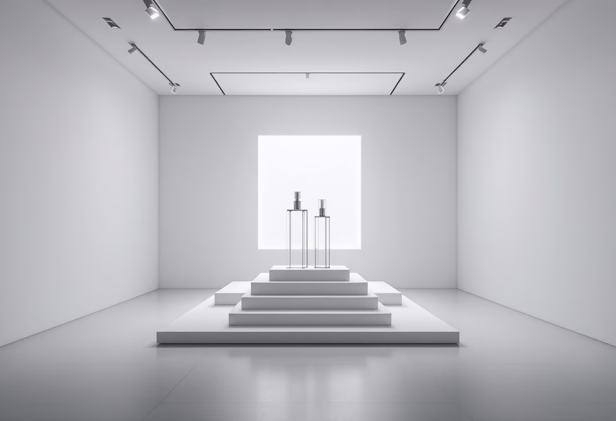 image of a modern art installation in gallery space