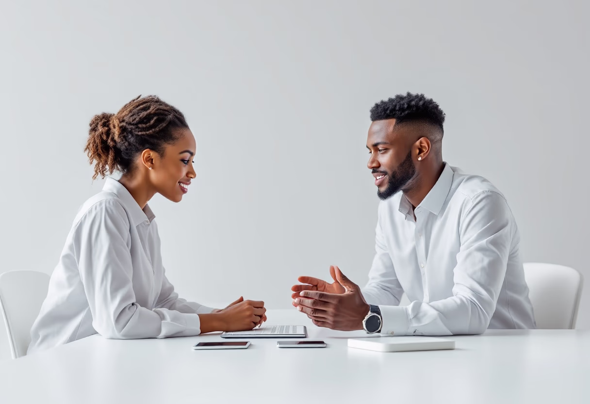 image of professional discussing a financial strategy with a client