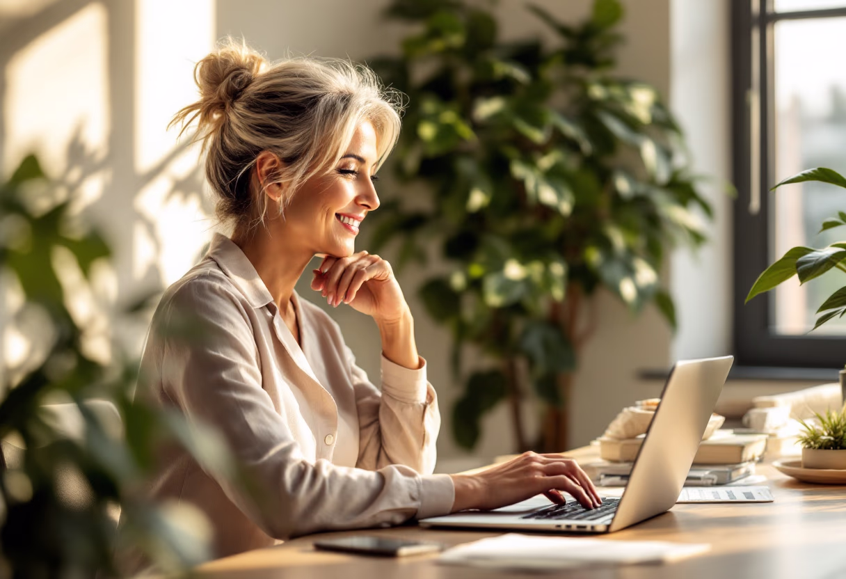 image of customer service representative at work (for a financial advisor)