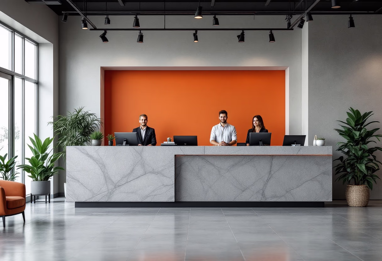 image of customer service area for a trucking company