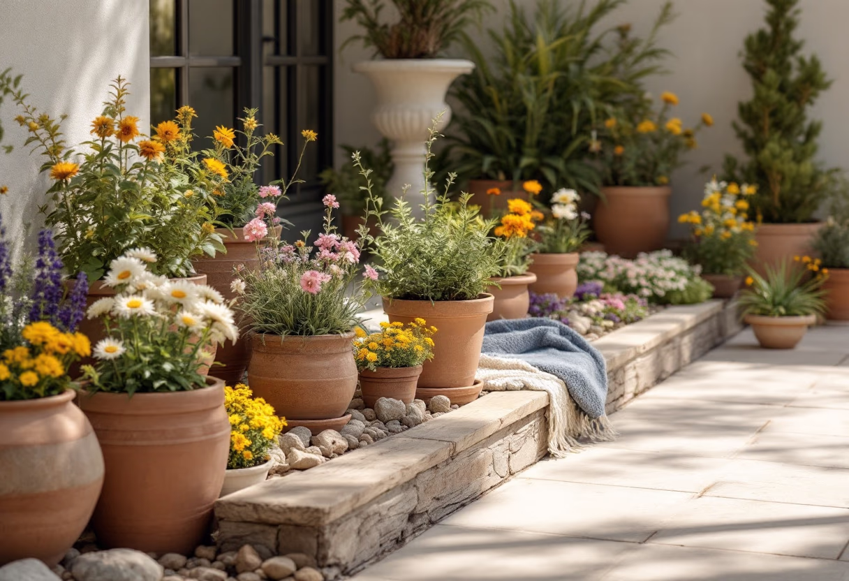 image of a flower bed for a landscaping service