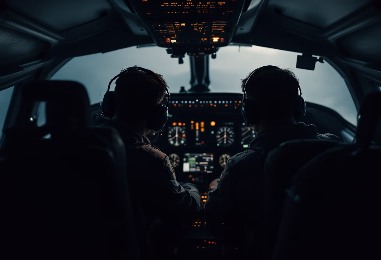 image of maintenance crew working on aircraft