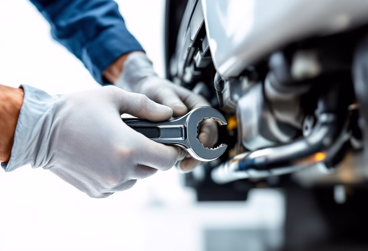 image of oil change service being performed