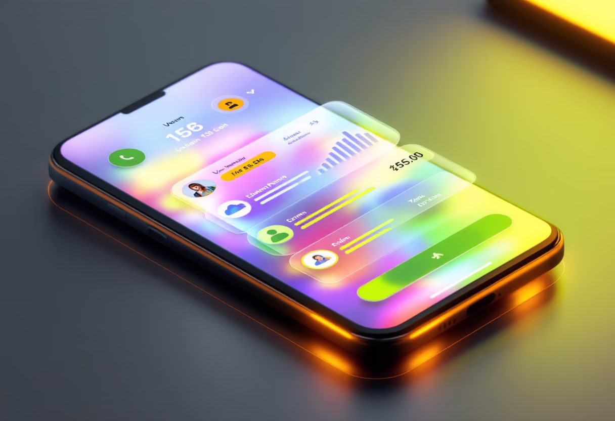 <subject>futuristic hr tech mobile app interface [interface]</subject>