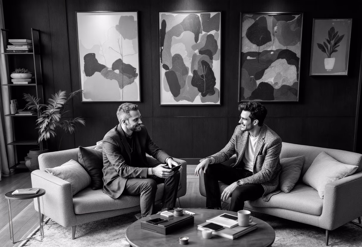 image of founders with a shared moment (for a edtech)