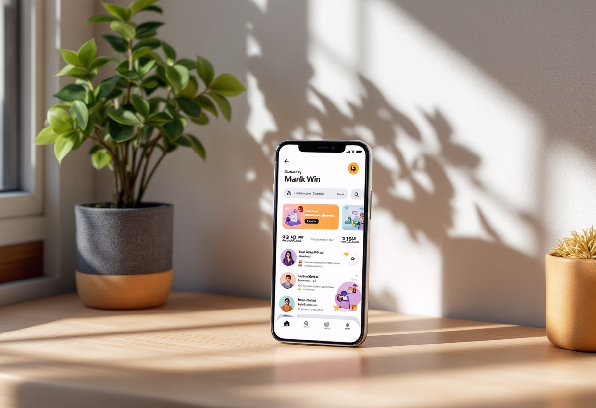 [digital project] image of a mobile device with a productivity app for a productivity tools business
