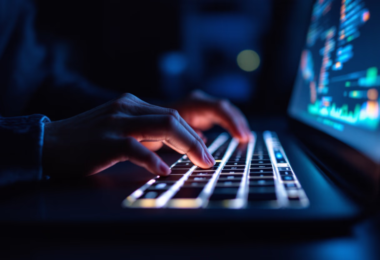image of someone typing on a keyboard (for a b2b saas)
