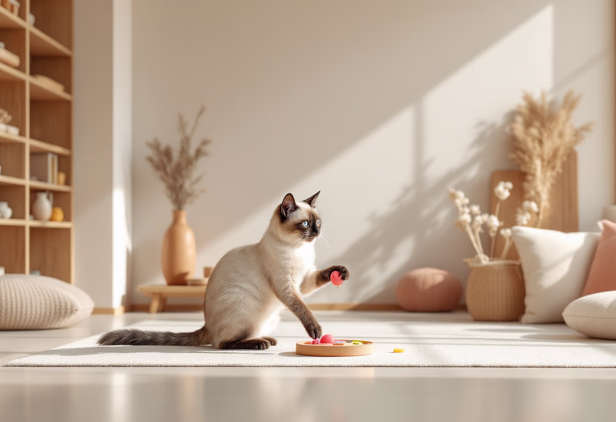 image of a cat playing with a toy