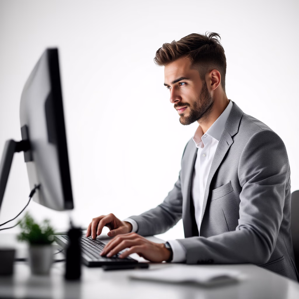 image of an expert consultant for blockchain and cryptocurrency at work [team]