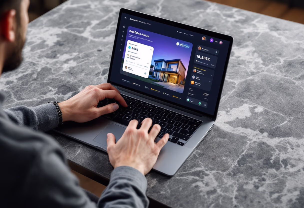 image of a person analyzing real estate market [interface]