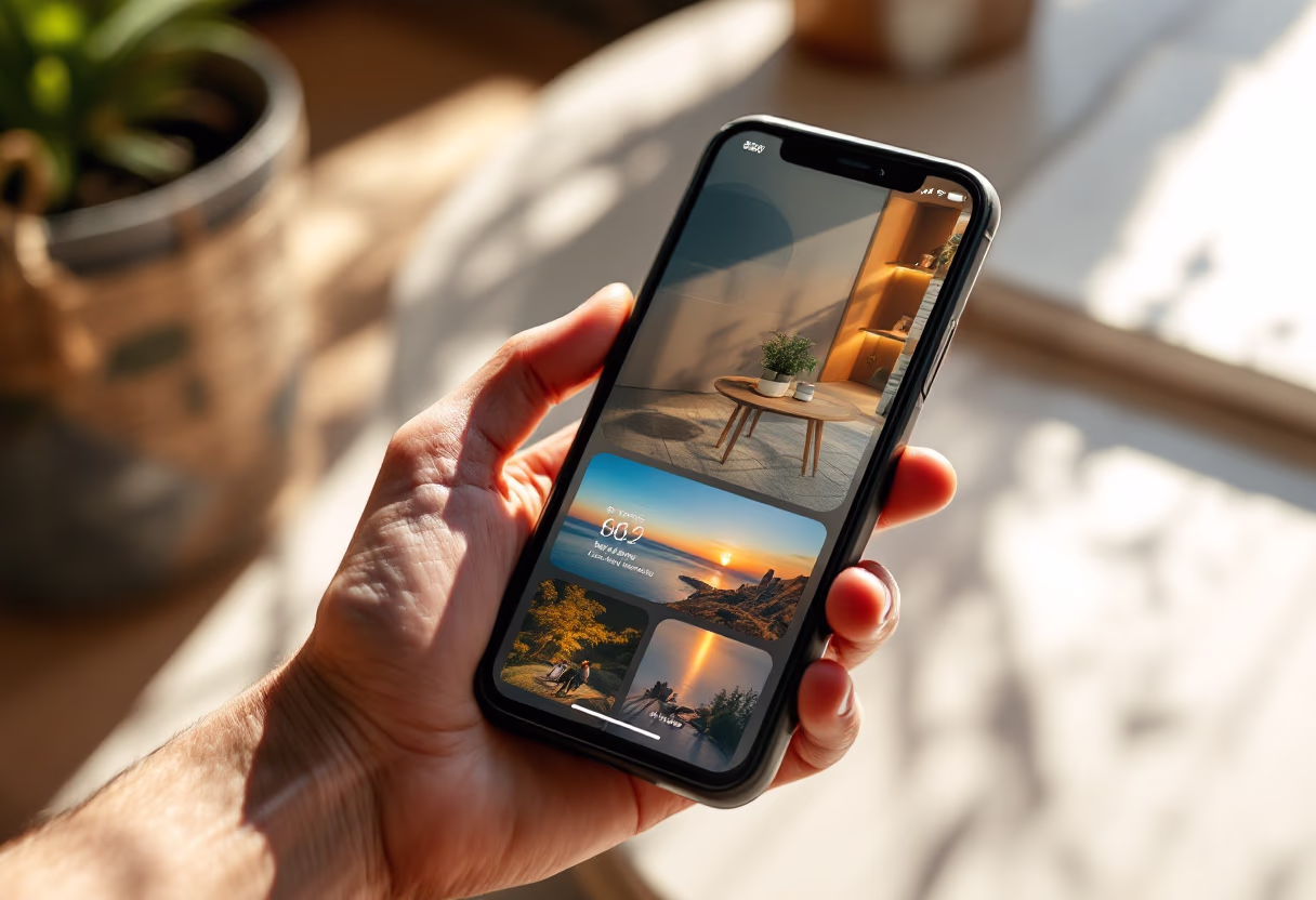 [digital project] image of digital artwork on a mobile device (for a graphic design studio)