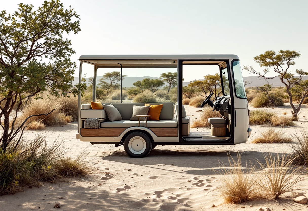 image of an open safari vehicle
