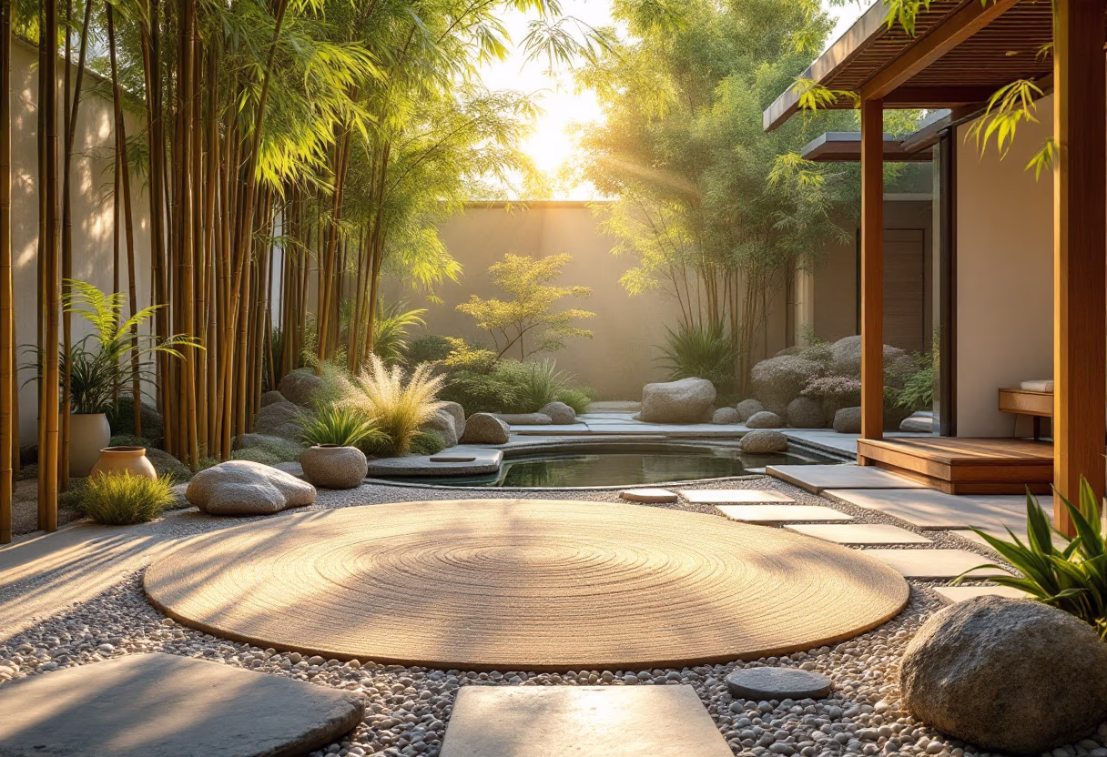 [background image] image of zen garden (for a wellness center)