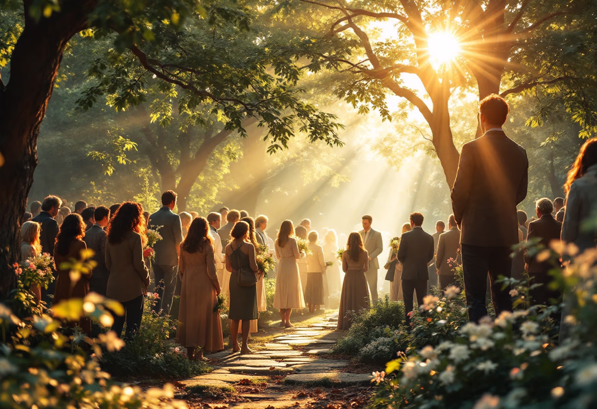 image of memorial service scene