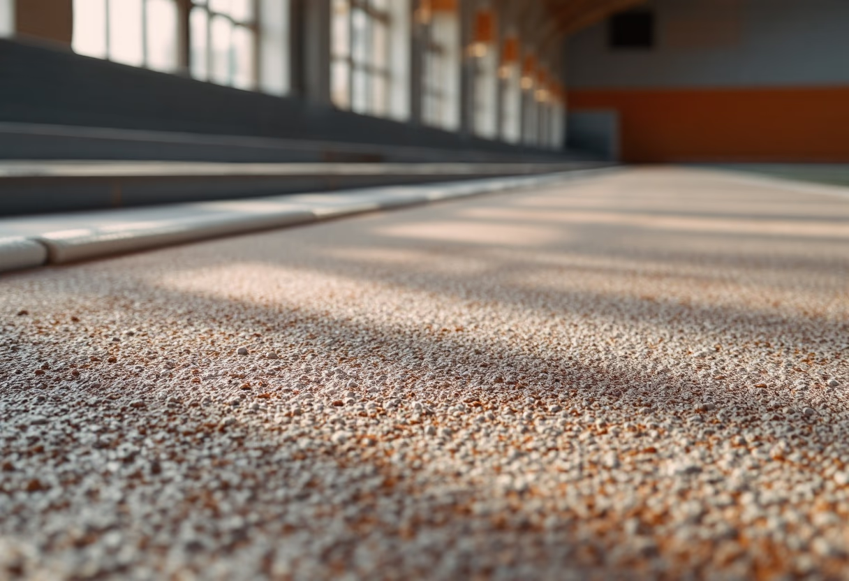 [background image] background image of running track (for a gym)