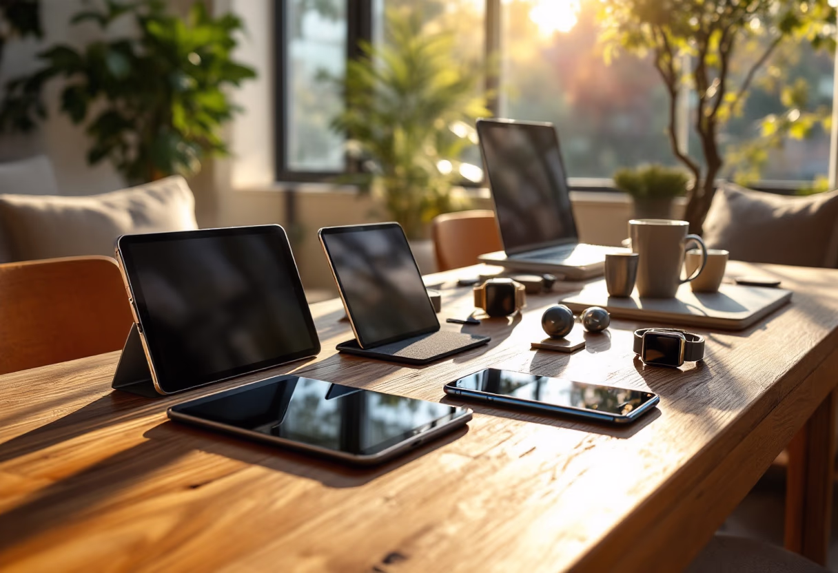 image of popular tech gadgets display