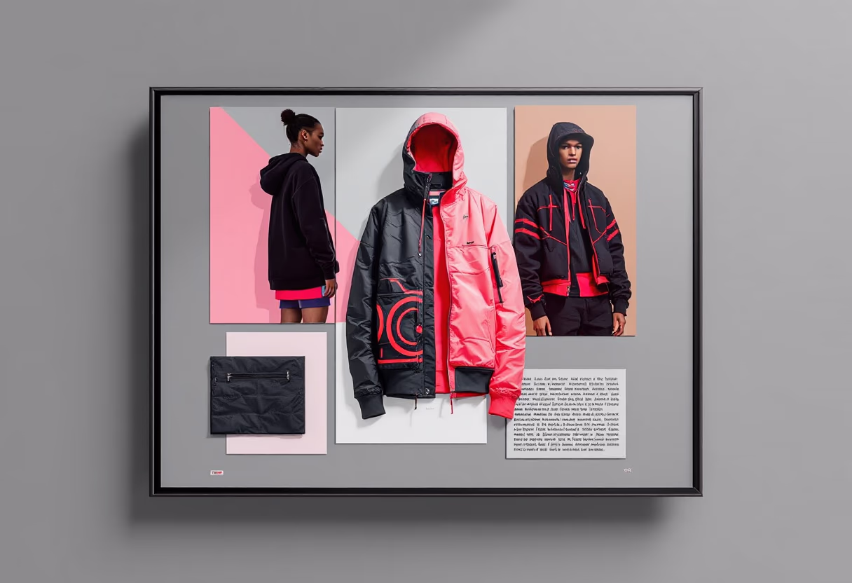 [background image] image of fashion inspiration board (for a clothing boutique)