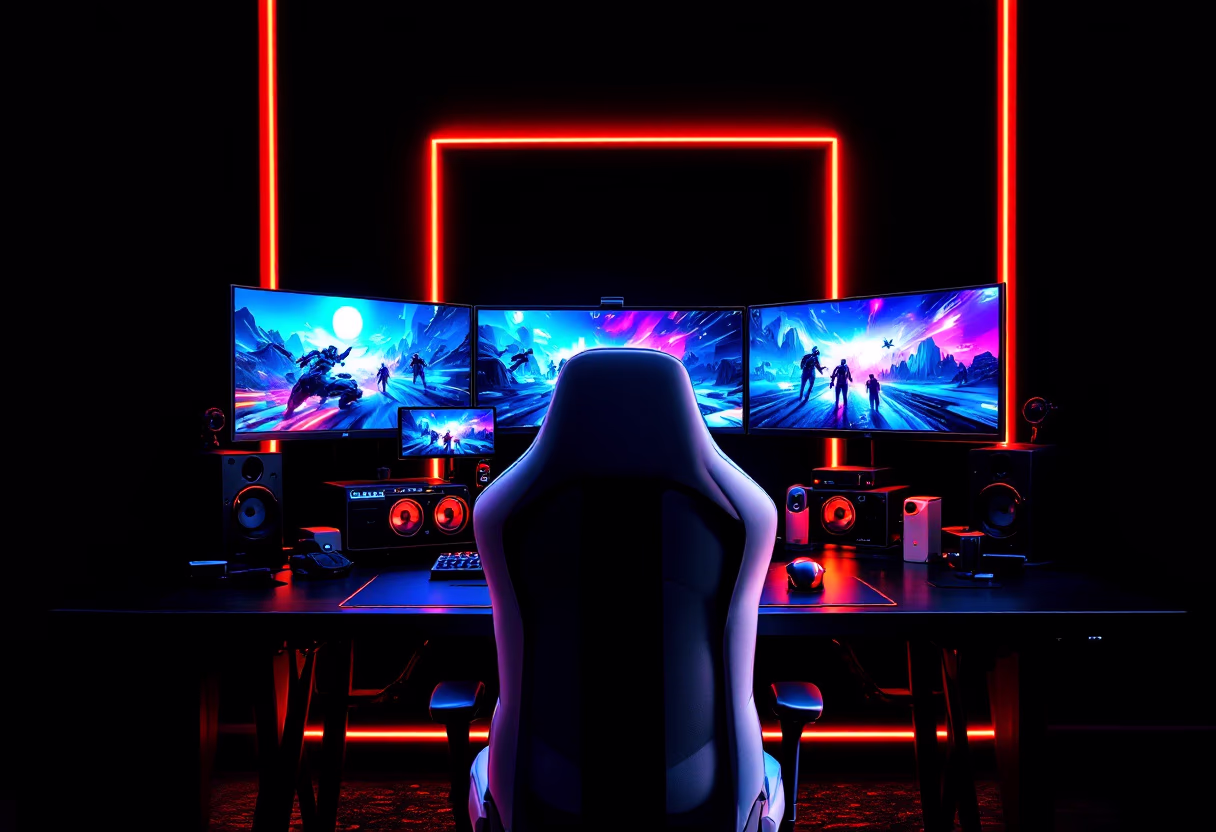 [background image] image of a workspace (for a mobile gaming)