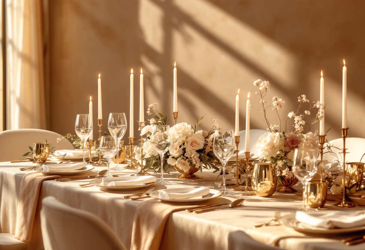 image of a gala dinner setup