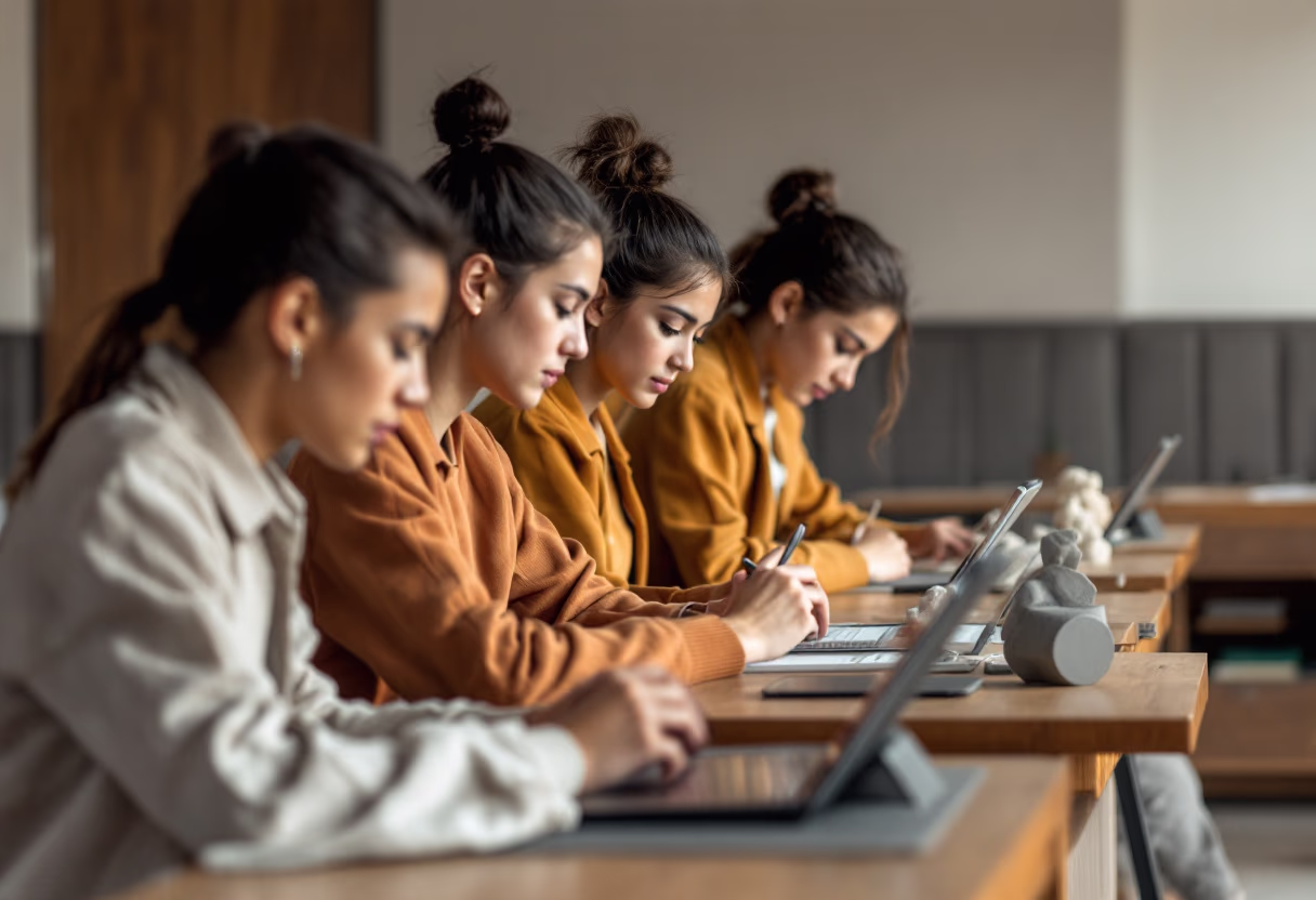 image of students collaborating on a project (for a edtech)