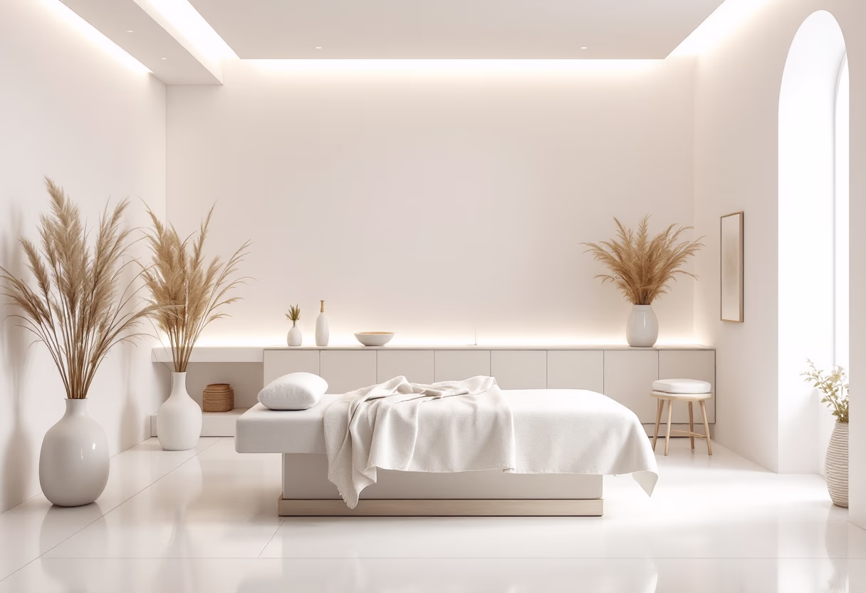 image of a peaceful acupuncture therapy room