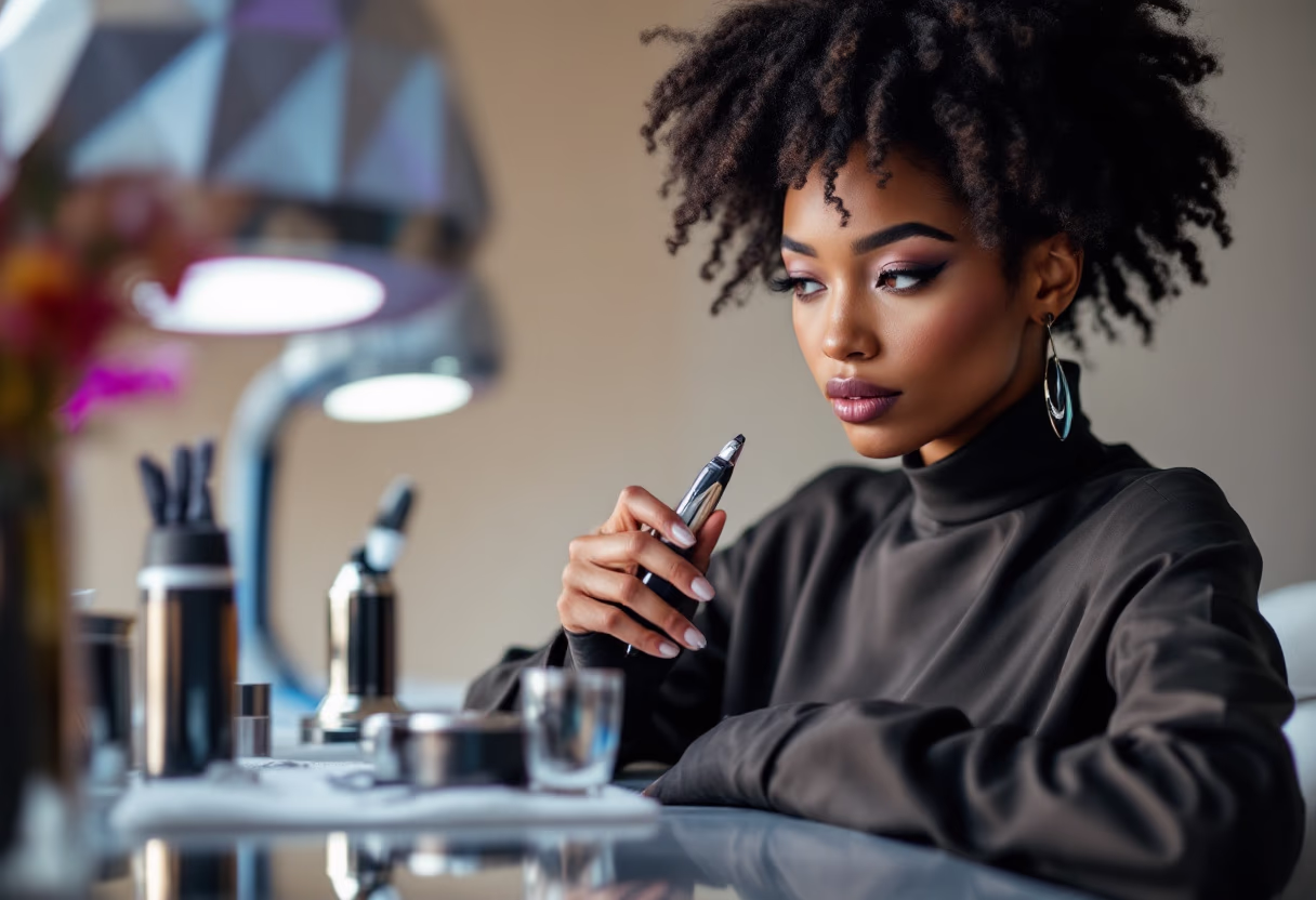 image of individual beautician at work