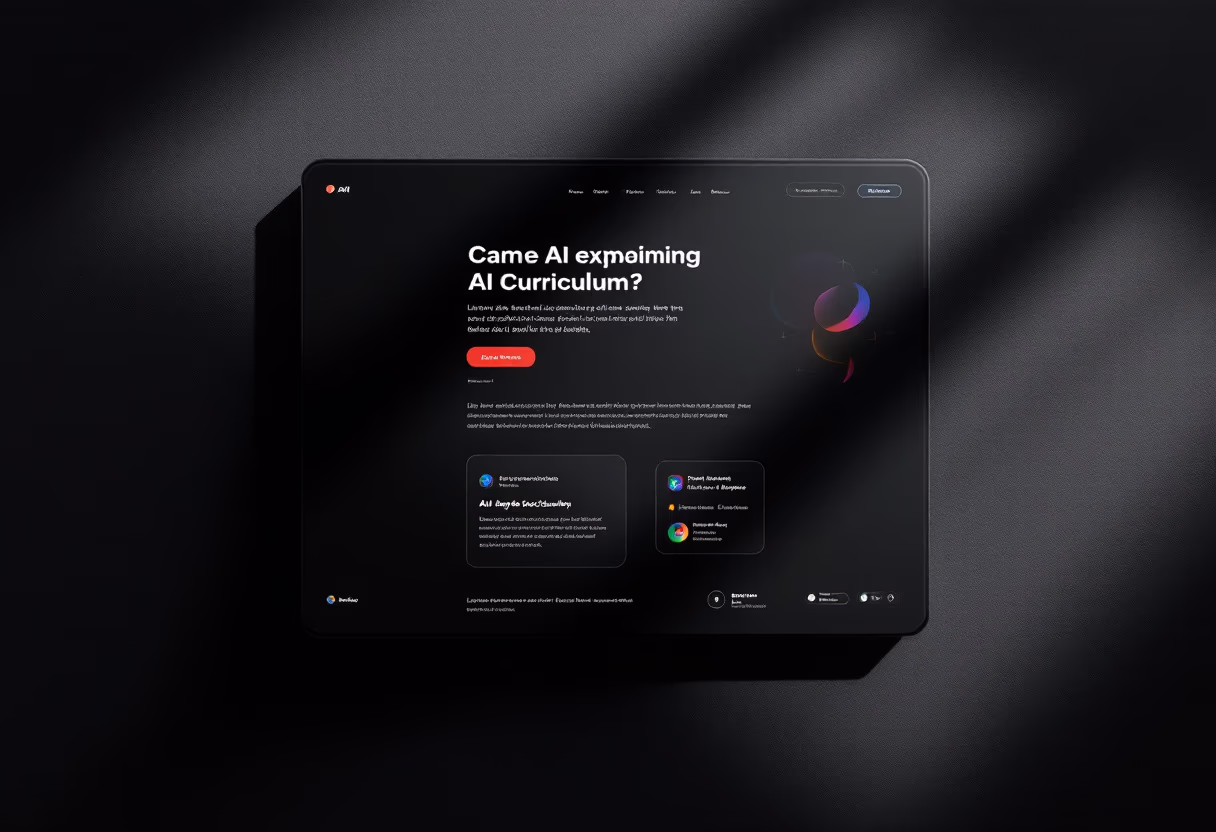 [digital project] image of interface explaining ai curriculum