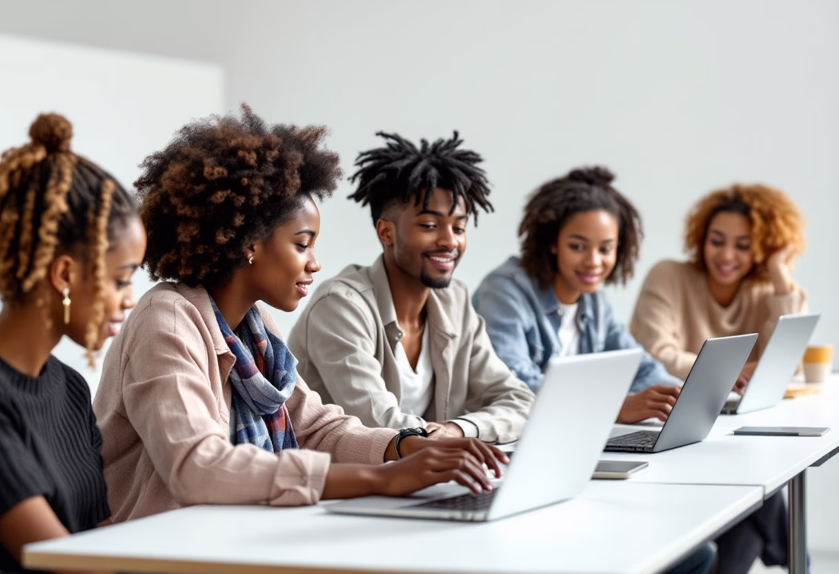image of students engaging with the software (for a edtech)