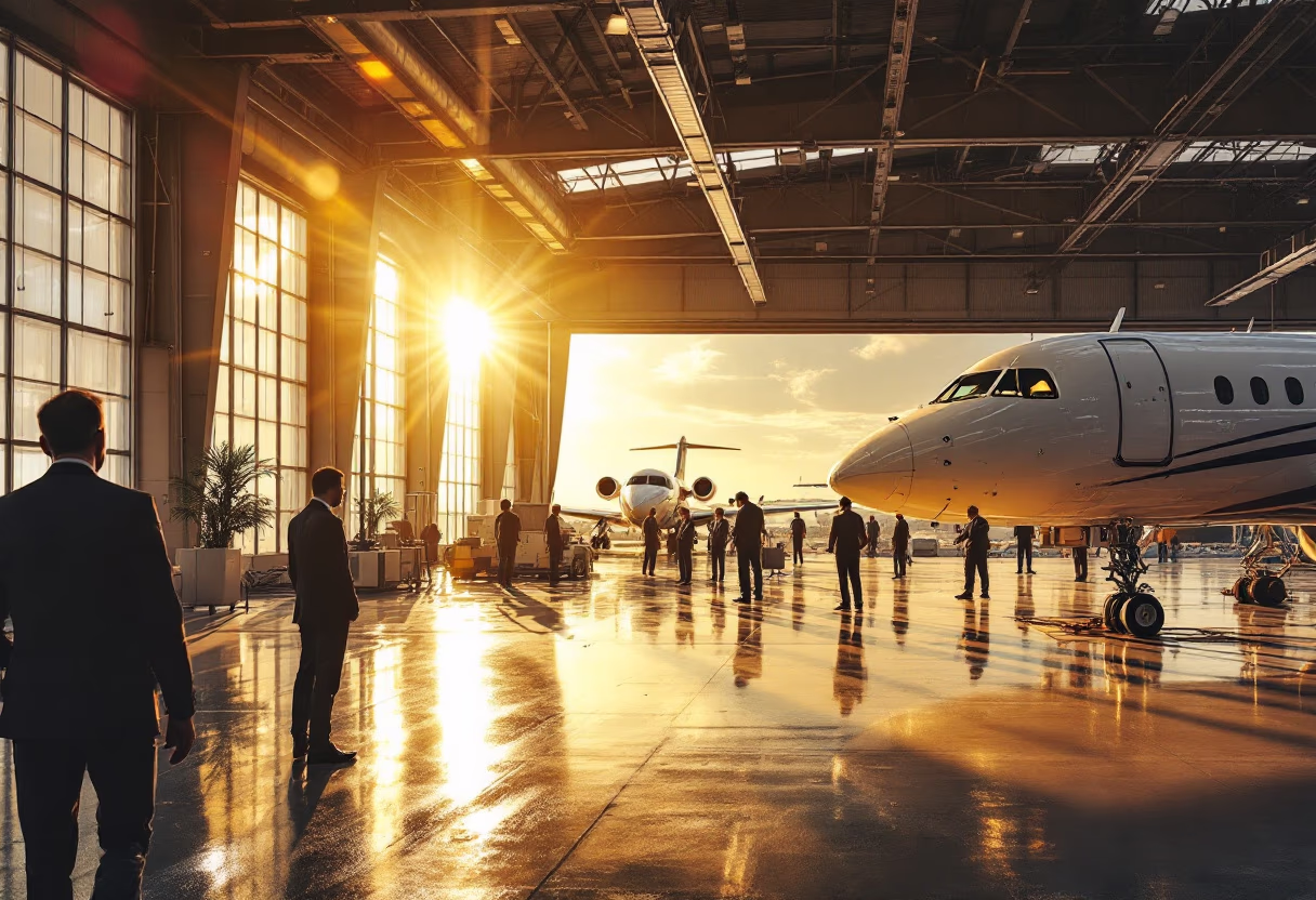 image of an aviation service facility