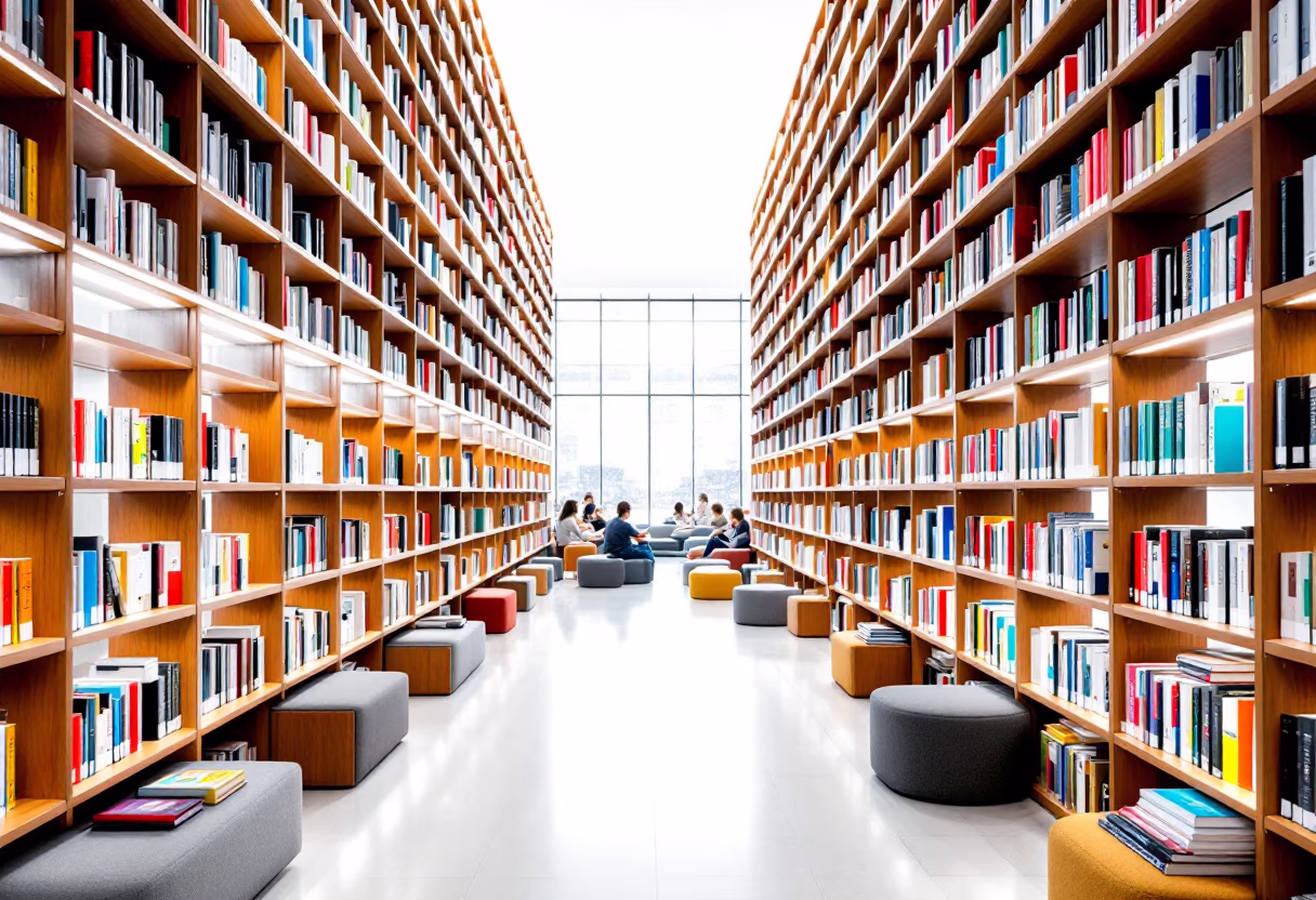 [background image] background ambiance of a library (for a schools (k12))