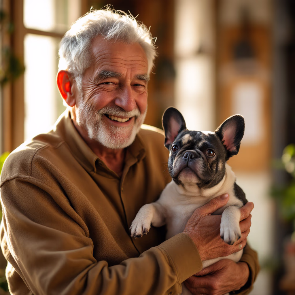 [headshot] image of a customer interacting with their pet