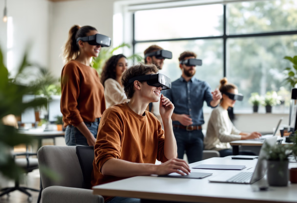 image of augmented reality service demonstration for a tech startup