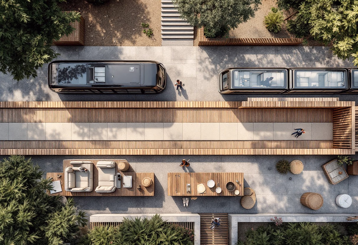 image of sustainable public transportation system